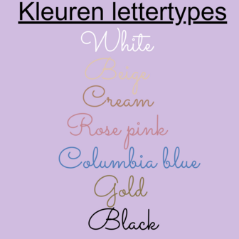Kleuren lettertypes