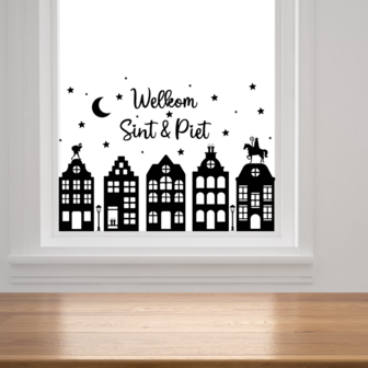 Raamsticker &#039;Welkom Sint en Piet&#039;