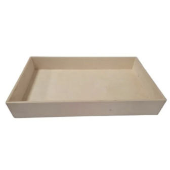 Houten speelbak met deksel (50x30x7cm)