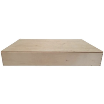 Houten speelbak met deksel (50x30x7cm)