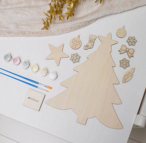 Schilderset - versier je eigen kerstboom