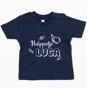 Donker blauw T-shirt baby hulppietje